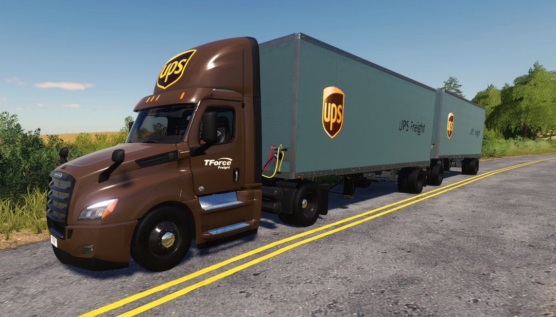 Freightliner Cascadia P4 Day Cab for Farming Simulator 19.