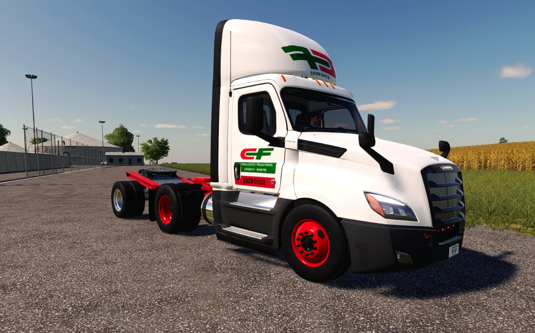 Freightliner Cascadia P4 Day Cab for Farming Simulator 19.