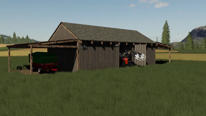 Objects Old Wooden Barn With Shed v1.0.0.0