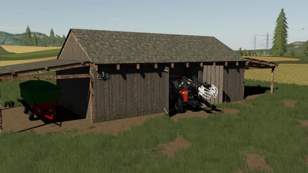 Old Wooden Barn With Shed v1.0.0.0