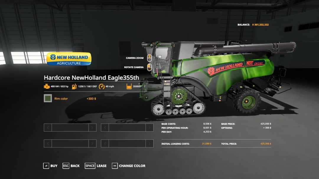 Hardcore New Holland Eagle355th Harvester v1.0.0.0