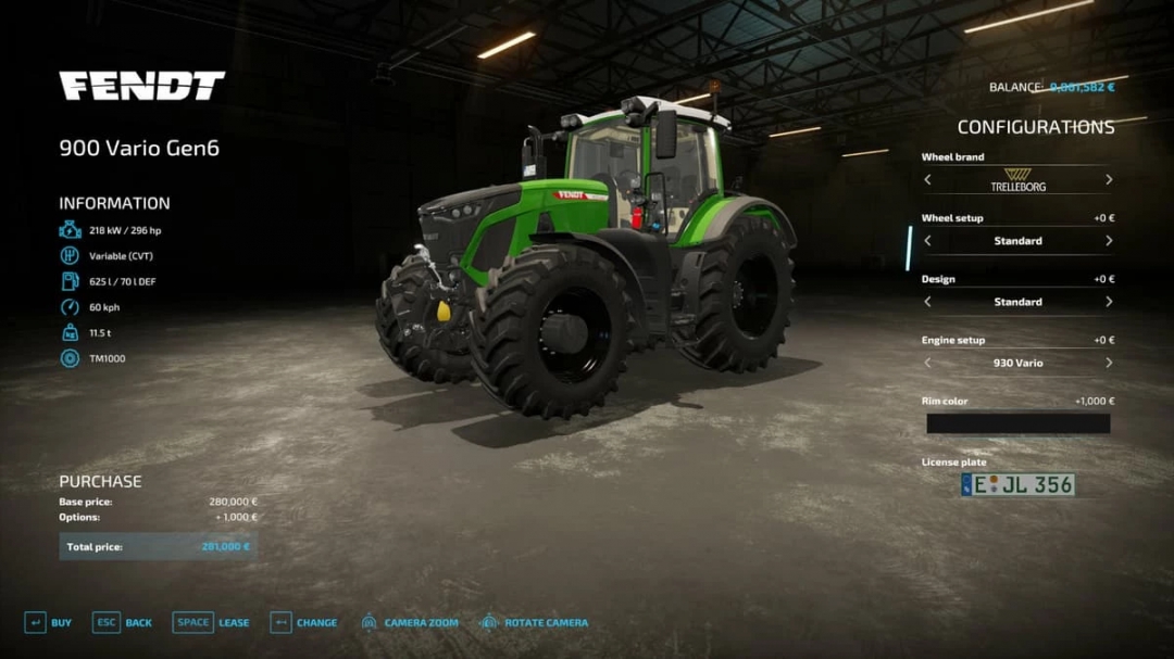 Fendt Vario 900 Selectable design v1.0.0.1