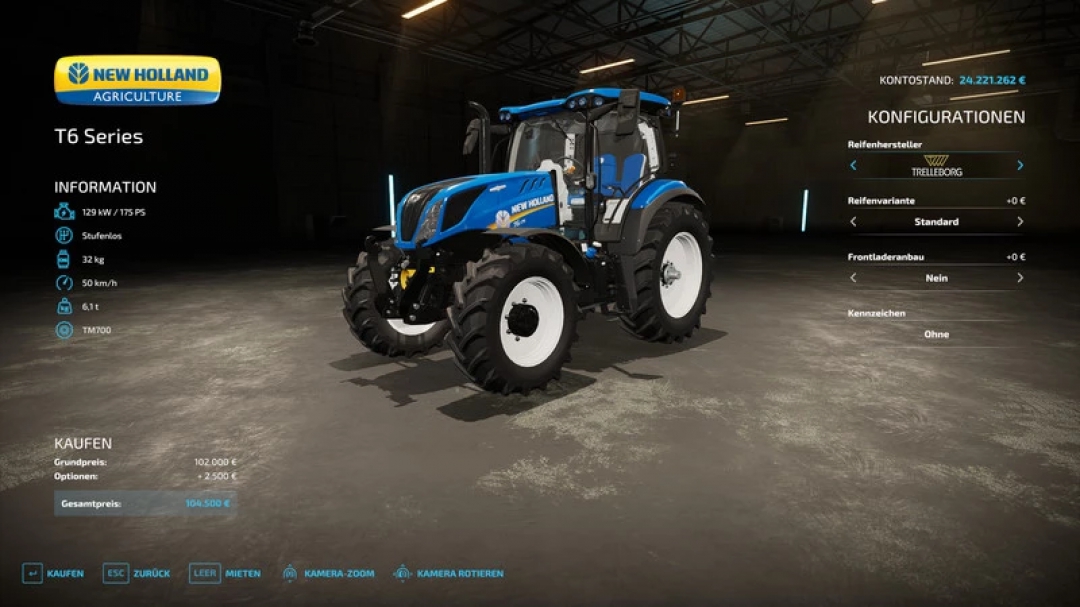 New Holland T6.175 Methane Power v1.0.0.0