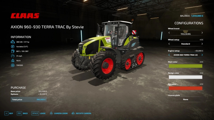 Image: FS22 Claas Axion 960TT By Stevie 1