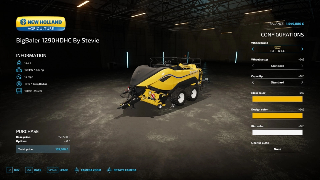 FS22 New Holland 1290HD High capacity baler By Stevie