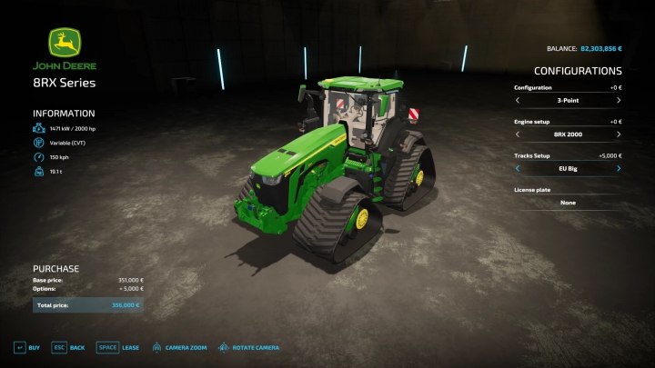 Image: John Deere 8RX TURBO+BIG CRAWLERS V1.0.0.0 2