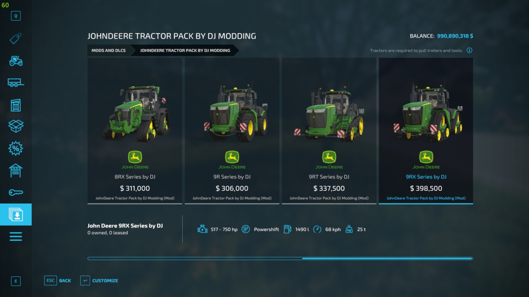 John Deere Tractor Pack by DJ Modding