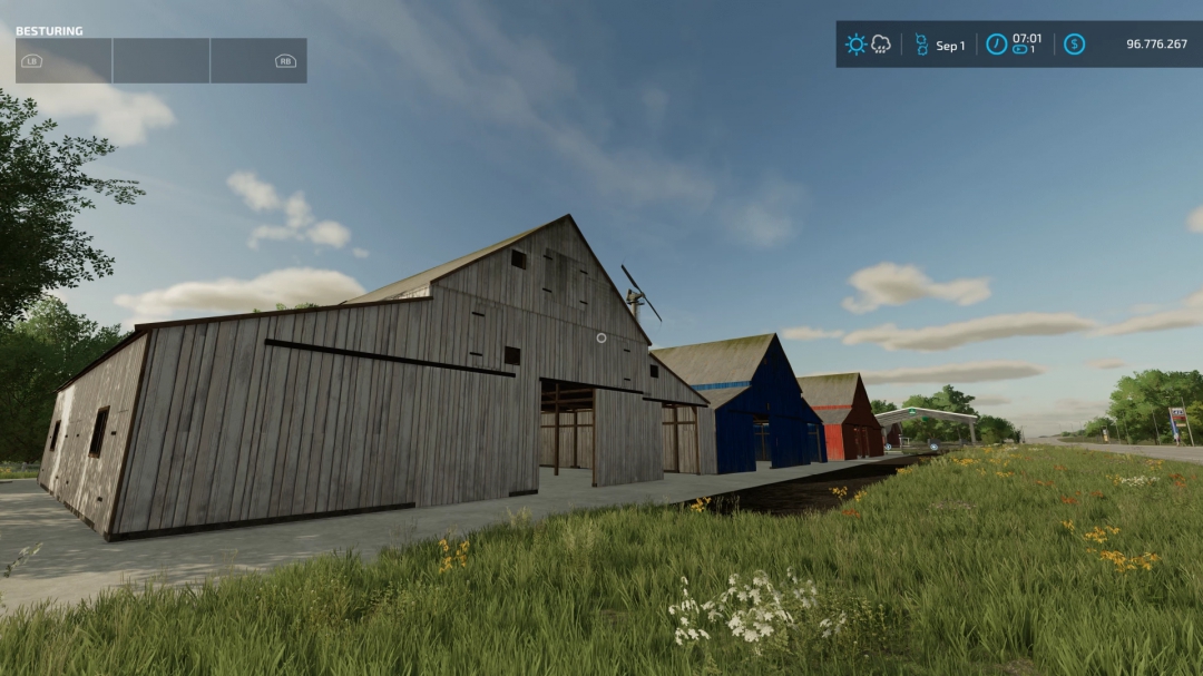 Wooden Barn in White, Red, Brown or Blue v1.0