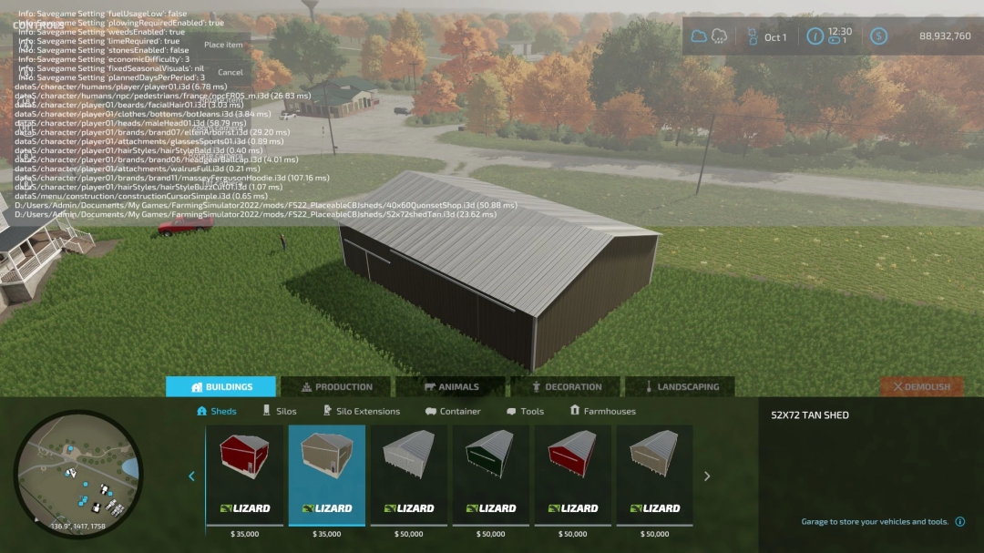 FS22 Placeable CBJ Sheds v1.0.0.0