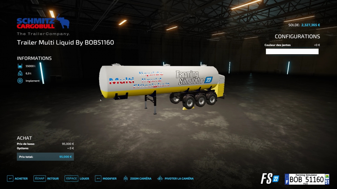 FS22 Trailer Multi Liquid By BOB51160 v1.0.0.0