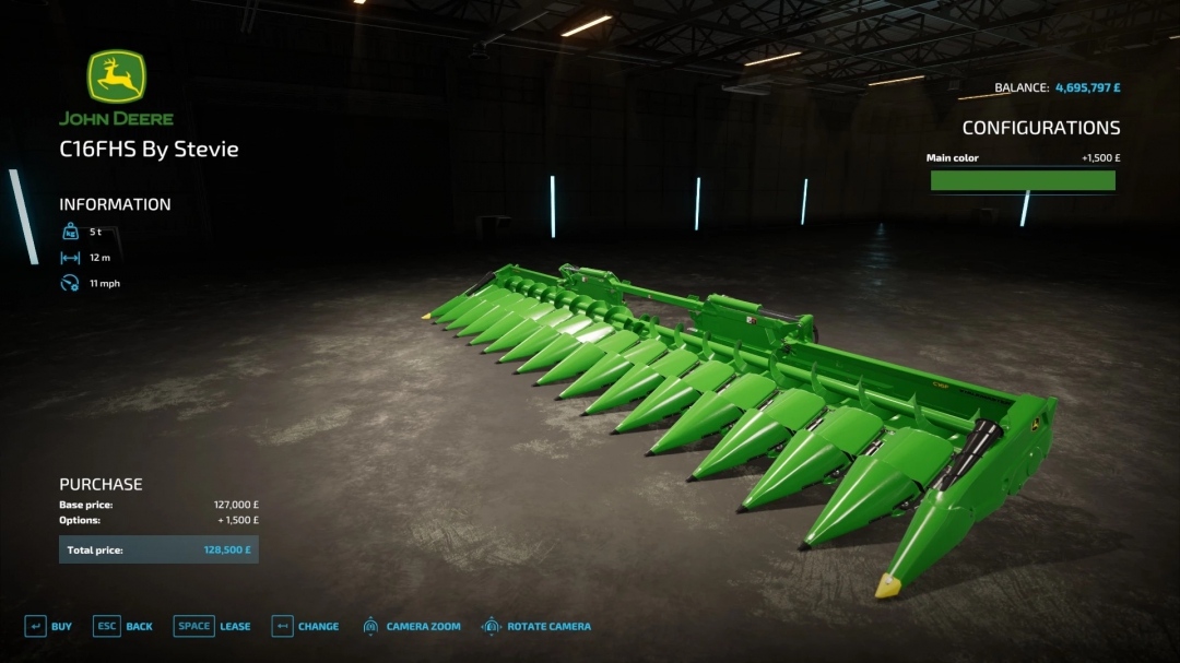 JD C16F Corn Header v1.0.0.0