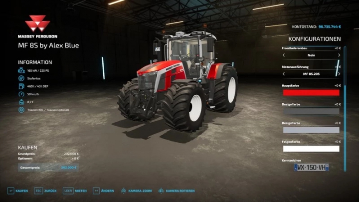 fs22-mods,  MF 8S by Alex Blue v2.0.0.2