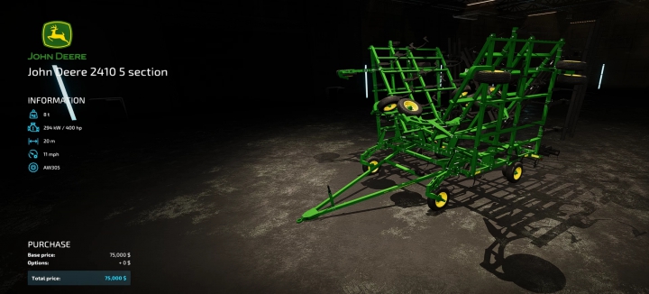 fs22-mods,  John Deere 2410 5 Section v1.0.0.0