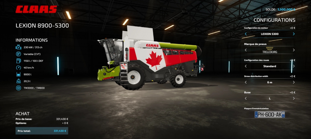 Claas Lexion Canada v1.0.0.0