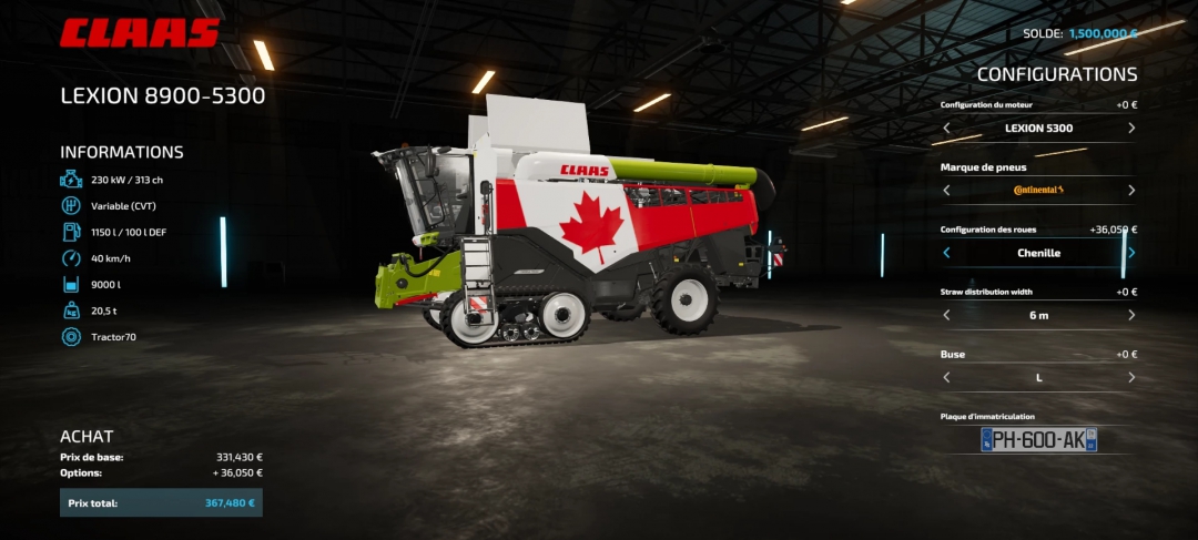 Claas Lexion Canada v1.0.0.0