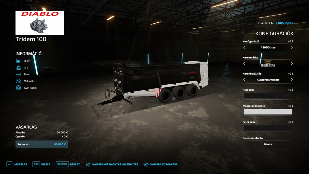 FS22 Diablo Tridem 100 Trailer and ManureSprayer