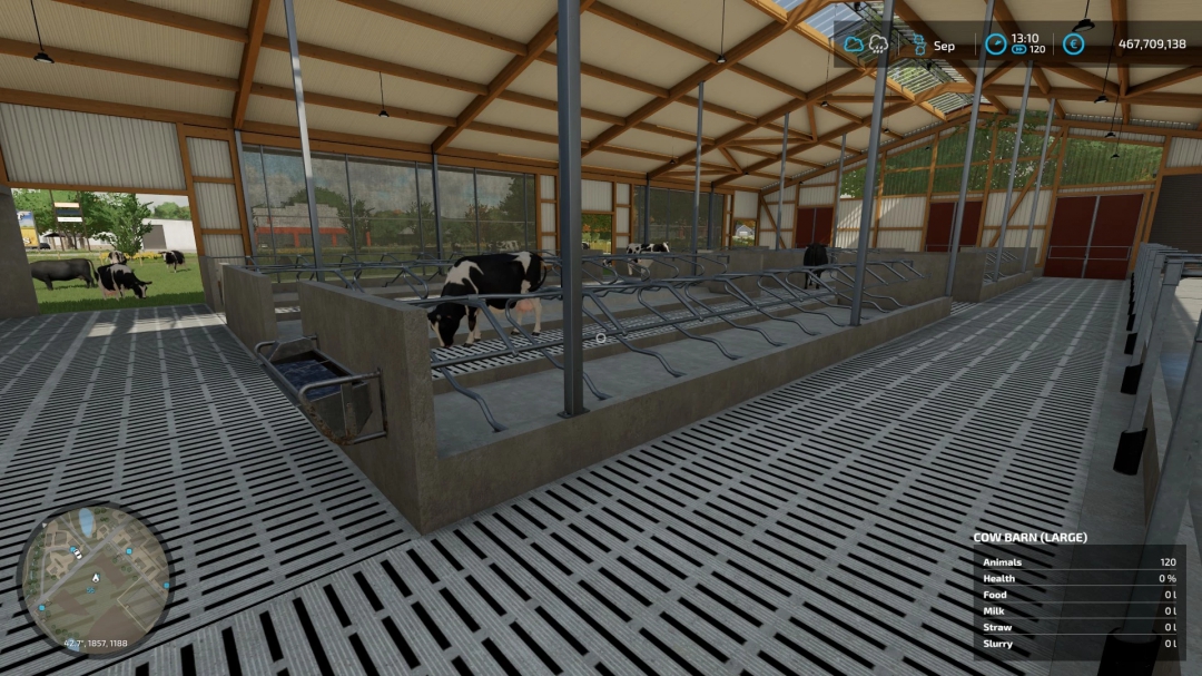 Large cowshed with bale acceptance and 500 animals v1.2.0.0