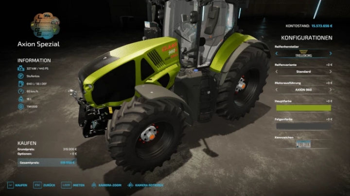 Image: Claas Axion 960 Spezial v1.0.0.0 2