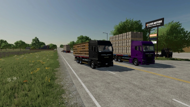 Image: Flatbed autoload for the MAN TGX 2020 Addon pack v1.0.0.0