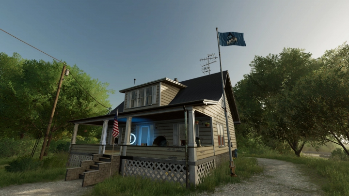 fs22-mods,  USA flags with Elmcreek Wolves v1.0.0.0