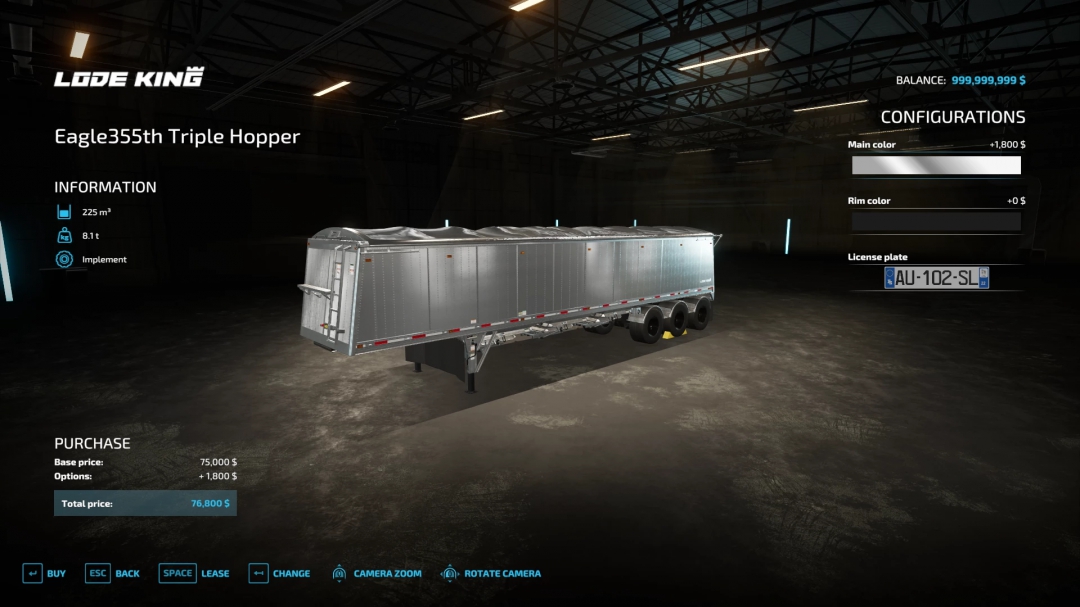 FS22 TRIPLE HOPPER TRAILER V2 update