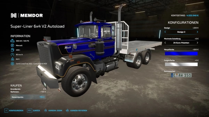 fs22-mods,  MACK Super-Liner 6x4 Autoload v1.2.0.0