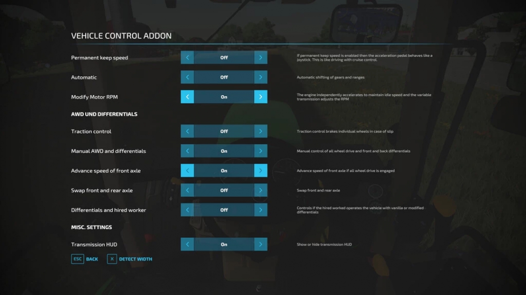 Vehicle Control Addon v1.0.0.0