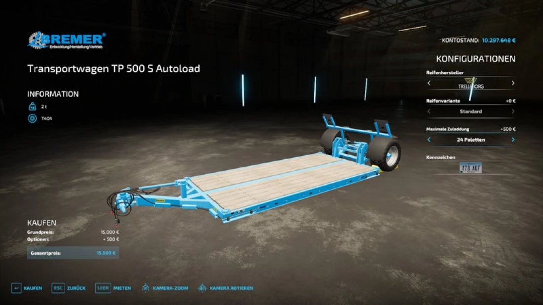 Transportwagen TP 500 S Auto-Load v1.0.4.0