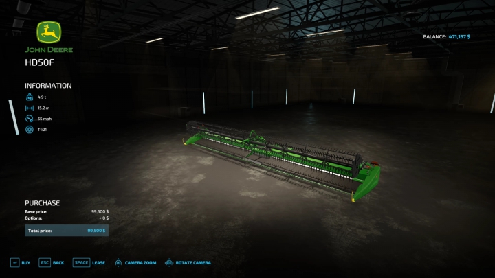 fs22-mods,  JOHN DEERE HS + HEADER V2.0.0.0