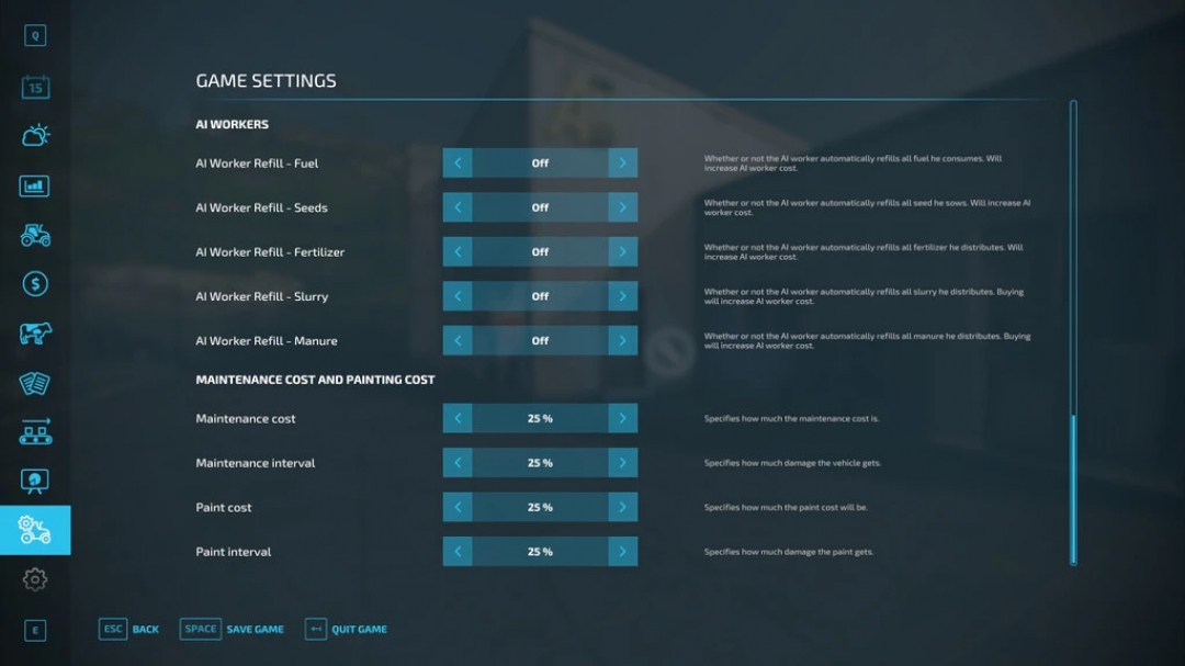 Repair And Paint Settings v1.0.1.0