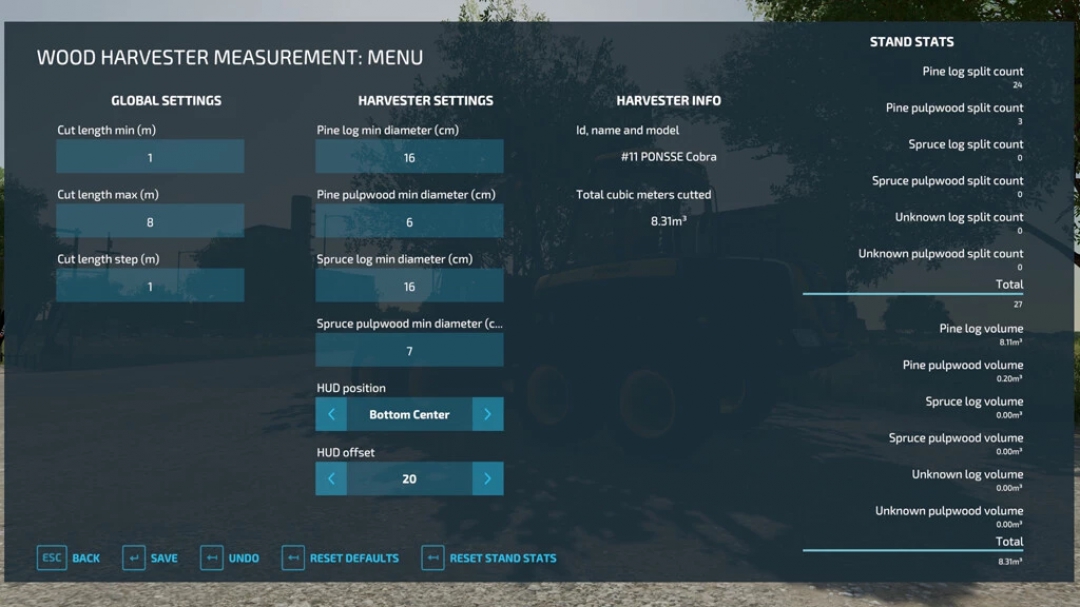 Wood Harvester Measurement v1.0.0.3