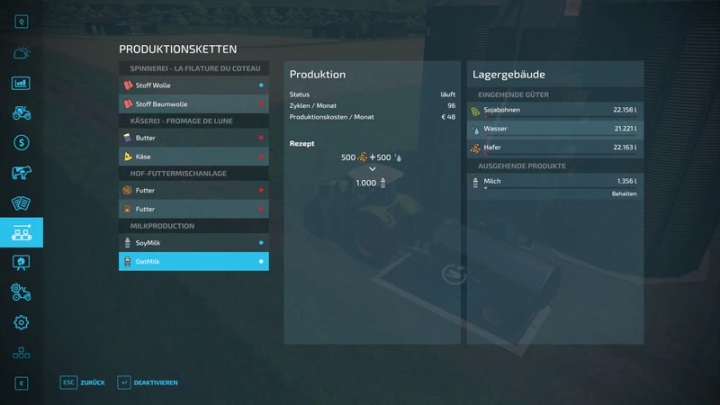 fs22-mods, Milk Production v1.0.0.0