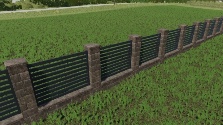 Image: Rustic Brick And Metal Fence v1.0.0.0 1