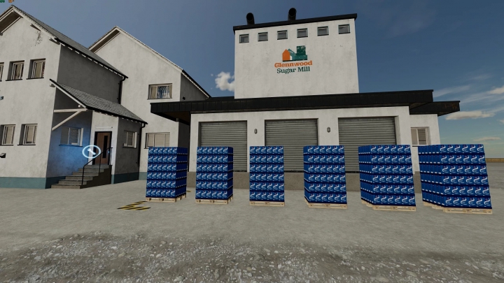 Sugar factory with empty pallets 1.0