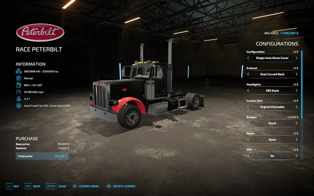 Peterbilt 389 Race Truck