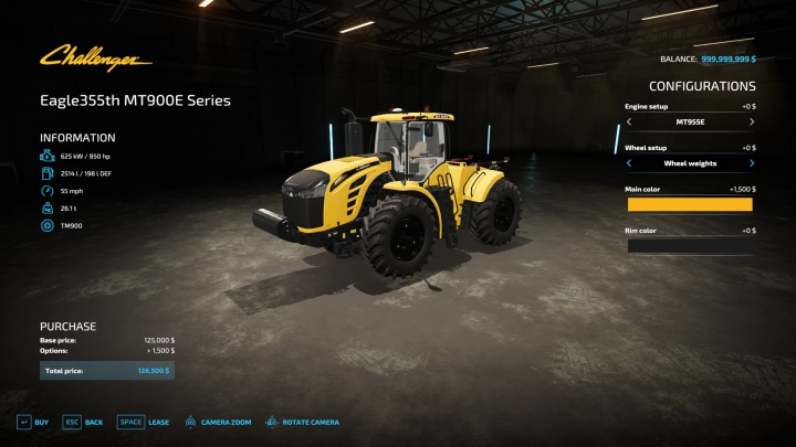 fs22-mods,  FS22 CHALLENGER MT900E TRACTOR UPDATE V1.4