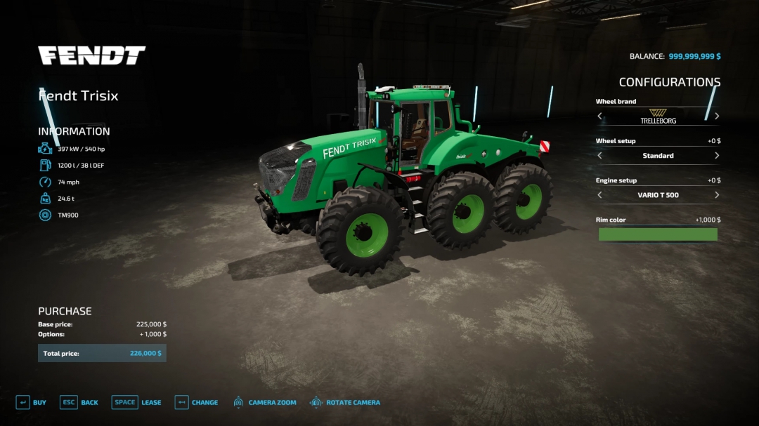 FS22 Fendt Trisix Tractor