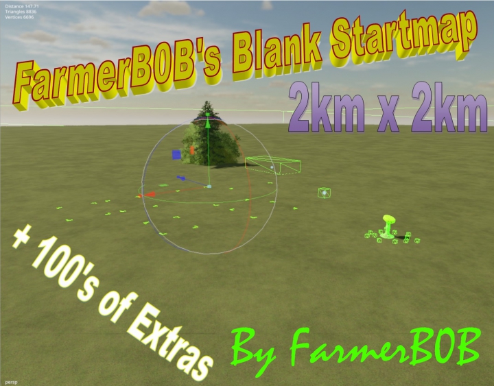 fs22-mods, FarmerB0B's 2x Blank StartMap for FS22