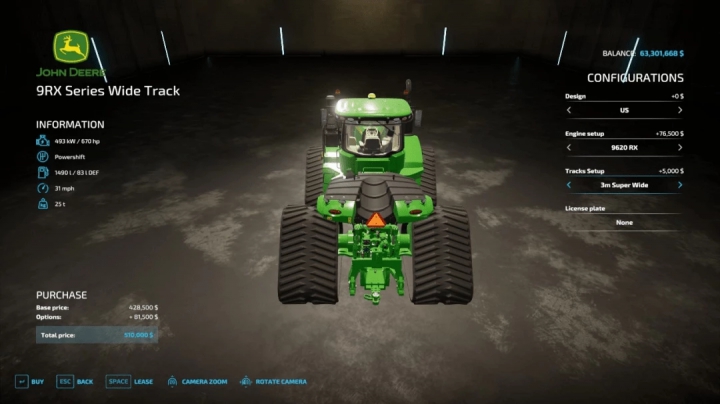 Image: John Deere 9RX Wide Tracks v1.0.0.0 5