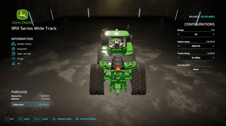 Image: John Deere 9RX Wide Tracks v1.0.0.0 6