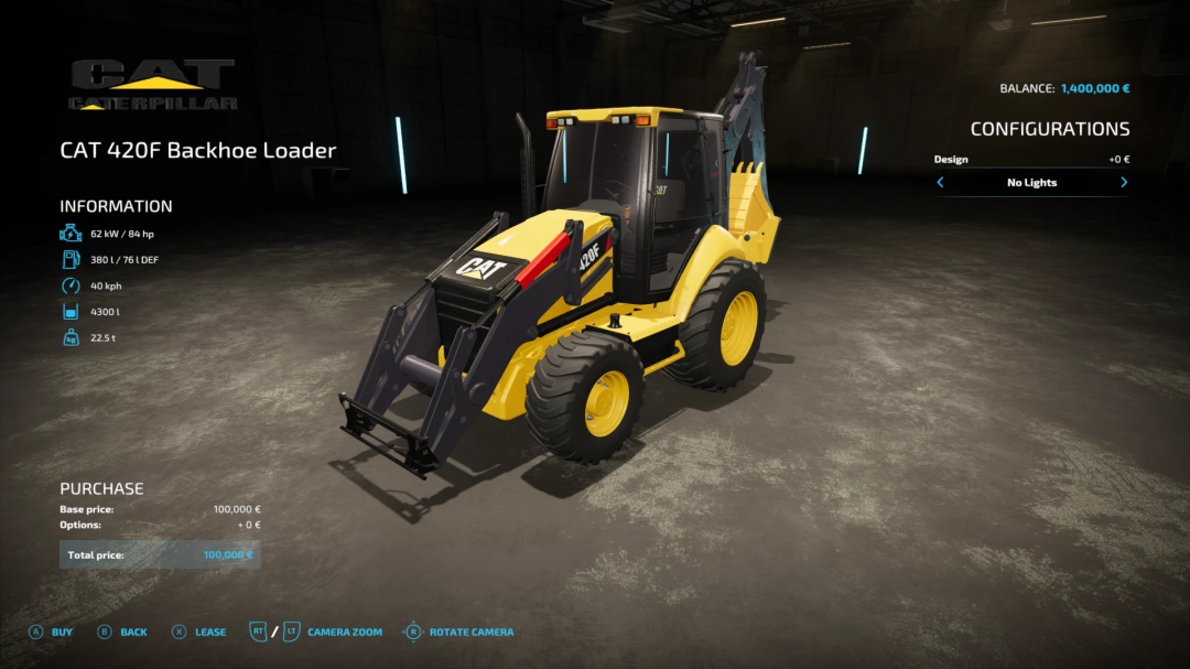 CAT 420F BACKHOE LOADER V1.0.1.0