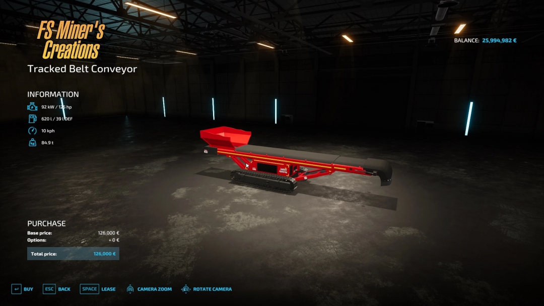 Tracked Belt Conveyor v1.0.0.0