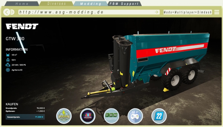 Image: Bergmann GTW als Fendt Skin v1.0.0.0 3