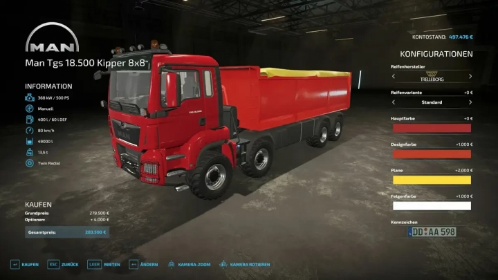 Image: MAN TGS 18.500 Kipper modified 8x8 v2.1.0.0 1