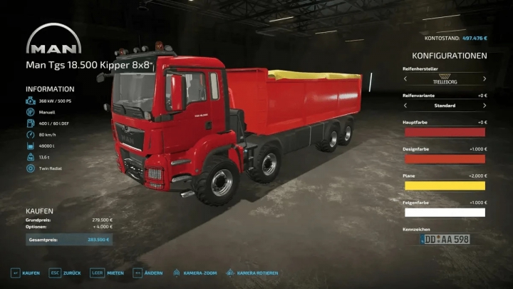 Image: MAN TGS 18.500 Kipper modified 8x8 v2.2.0.0 1