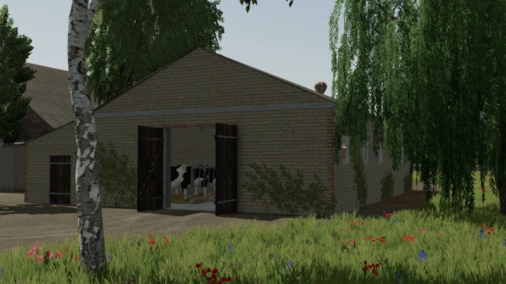 fs22-mods,  Polish Barn With Ivy v1.0.0.0