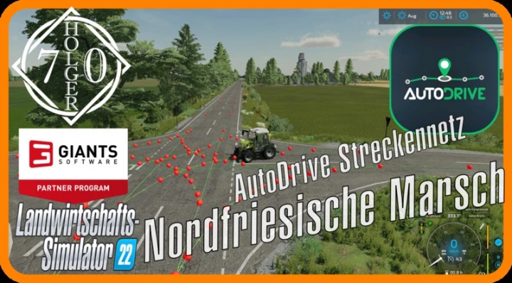 Image: AutoDrive NF march 4-way route network FS22 v1.9.0.0 0