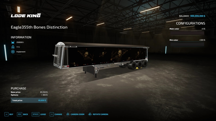 FS22 Eagle355th Bones Distinction Trailer V 1.0