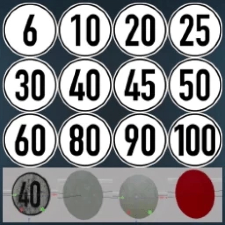 Image: Speed Sign Decals prefab v1.0.0.0