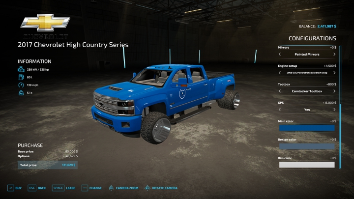 fs22-mods,  Chevy 3500 highcountry With Logo Baio Farms landscaping and construction